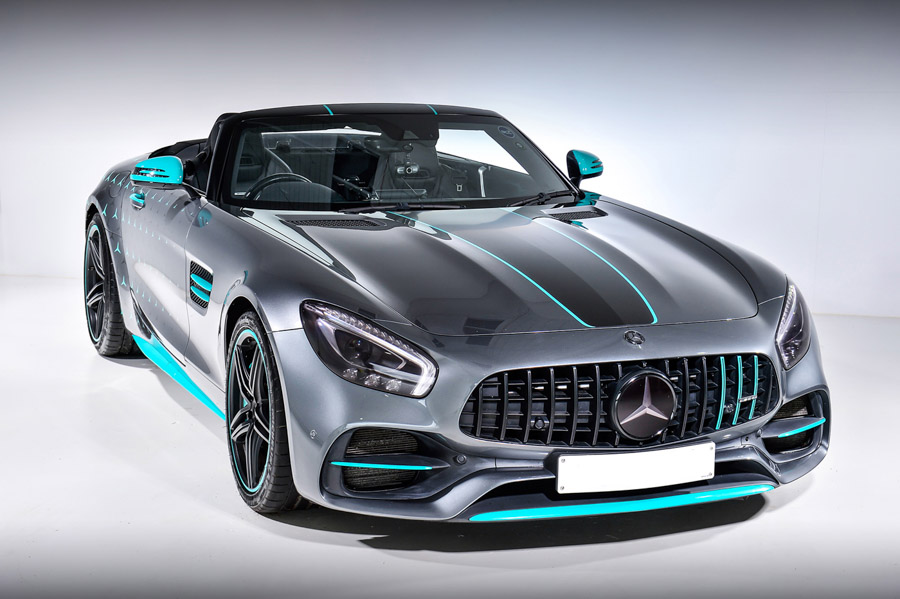 Mercedes GTR photographed in suffolk studio